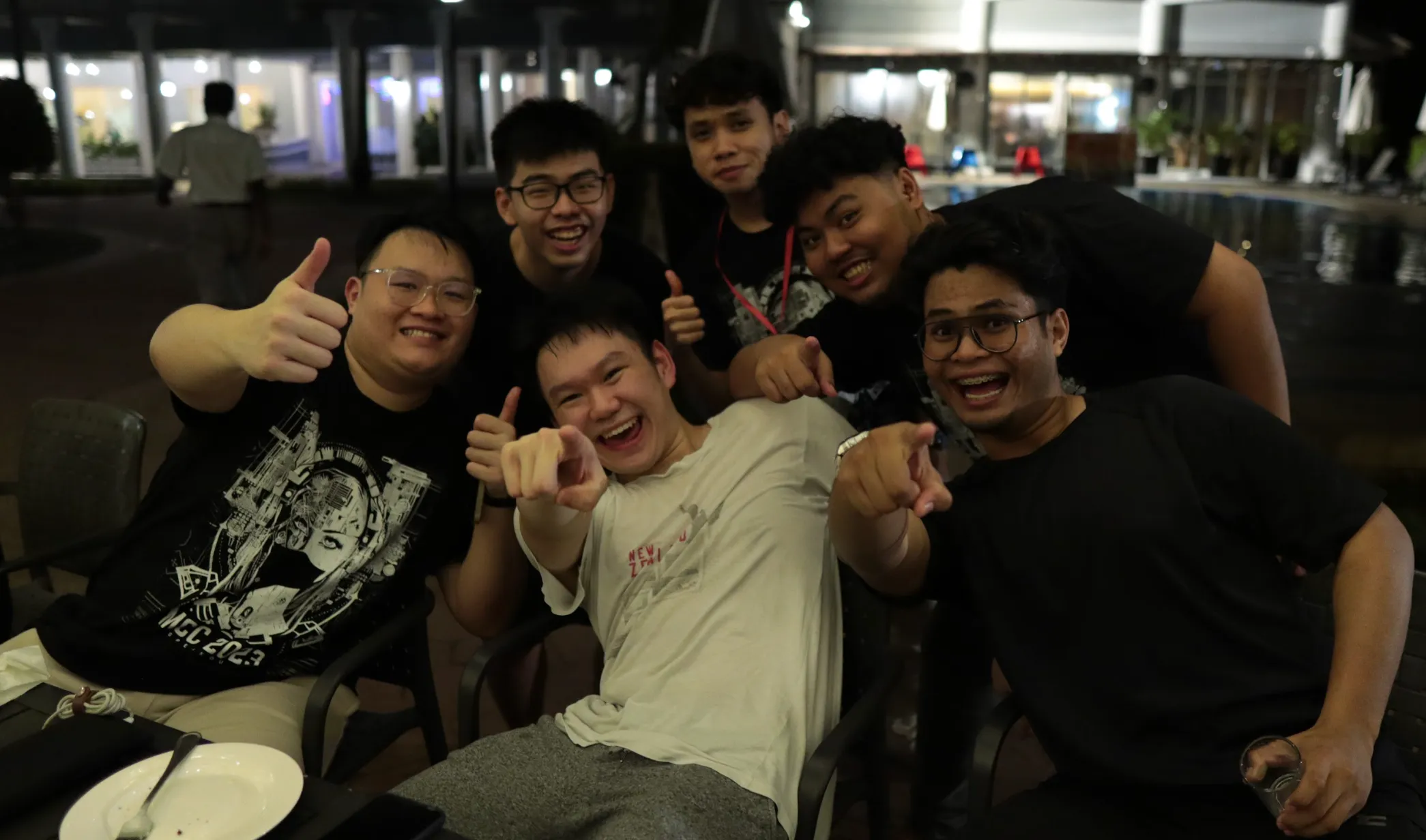 Image of some of us at the BBQ