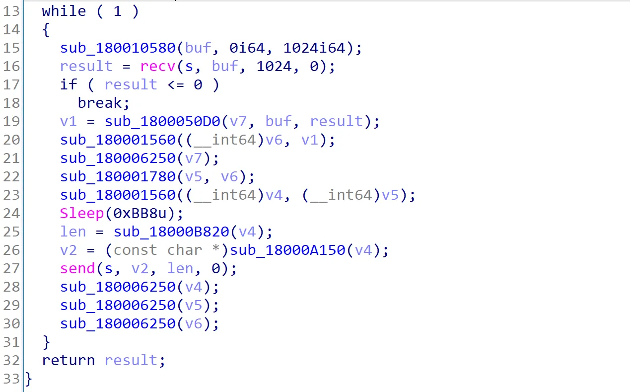 Image of the function that calls the XOR function