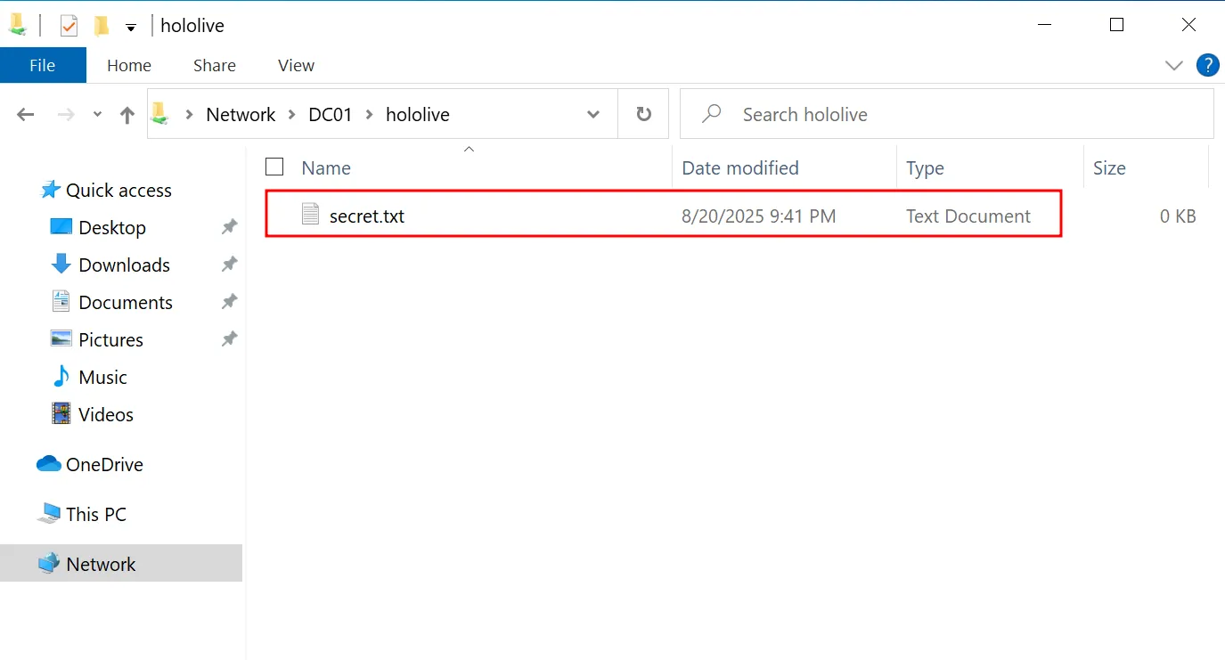Creating a File on the File Share