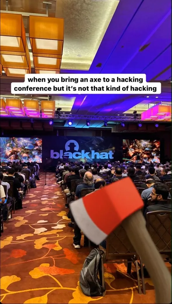 Image of a joke about hacking conferences