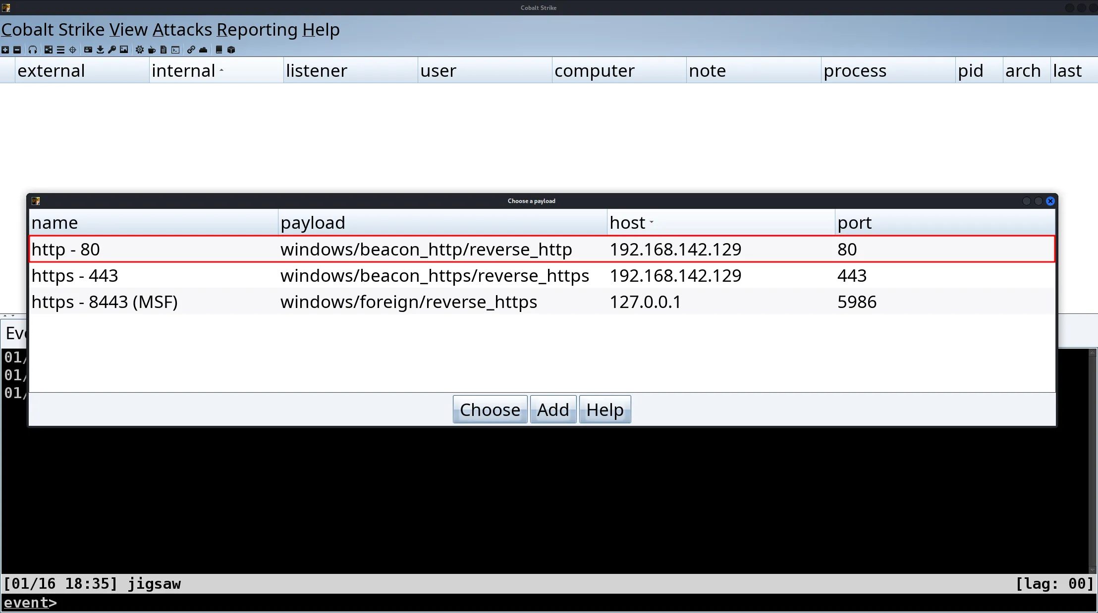 Image of setting a listener
