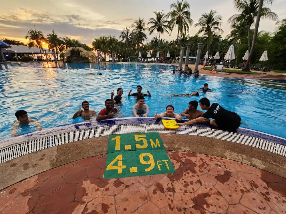 Image of us at the pool