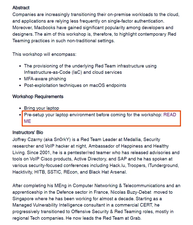 Image of SINCON 2024's Modern Red Teaming Workshop Prerequisites