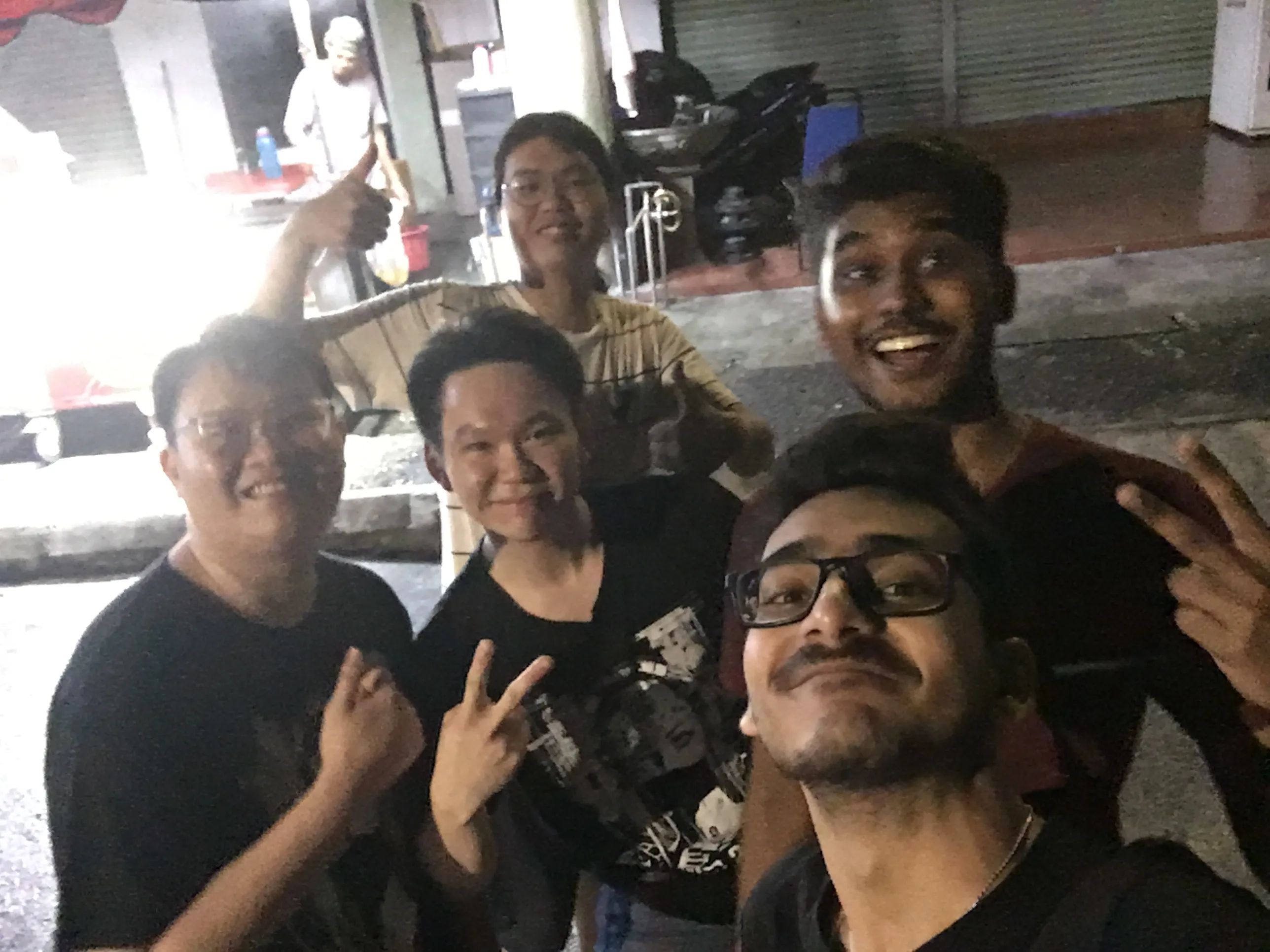 Image of us at the Ramly Burger stall