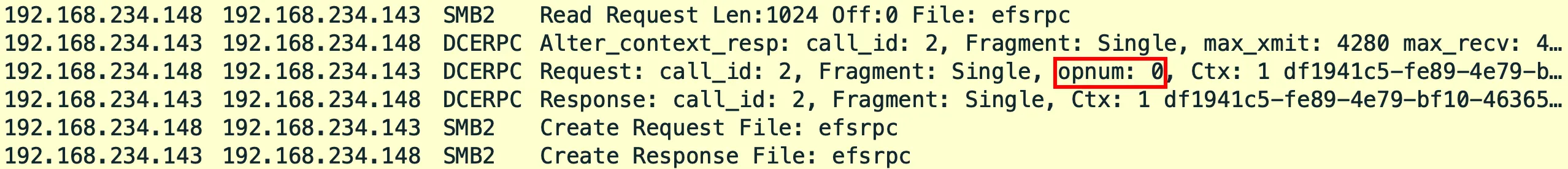 Network Packet Capture of Backing Up the File