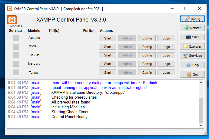 xampp-control-panel